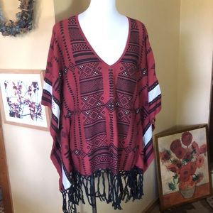 TASSO ELBA Collection Size OSFA
Poncho 100% Cotton Overhead V-Neck $119 NEW